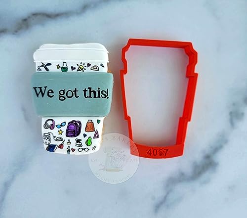 Teacher Cookie Cutters Education Themed Apple Coffee Latte Mocha Open Textbook Book And School Bus Cookie Cutters For First Day Of School Hundredth Day Teacher Aide Appreciation (4 Pack) #TOP6