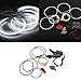 DBEIXIWEI 8000K Xenon White LED Angel Eyes Halo Ring Light Kit, Xenon Headlight Accessories for BMW E36 E38 E39 E46, 4Pcs