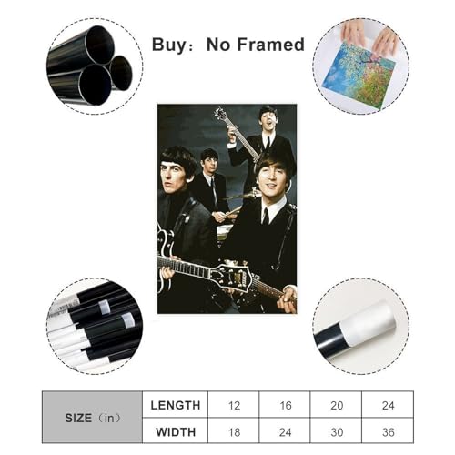 Poster légendaire du groupe de rock The Beatles (3) – Décoration murale pour salon, chambre à coucher – Style sans cadre – 40 x 60 cm - Les Beatles, Paul McCartney, John Lennon, RIngo Starr, George Harrison Poster légendaire du groupe de rock The Beatles (3) - Décoration murale pour salon, chambre à coucher - Style sans cadre - 40 x 60 cm – Image 3