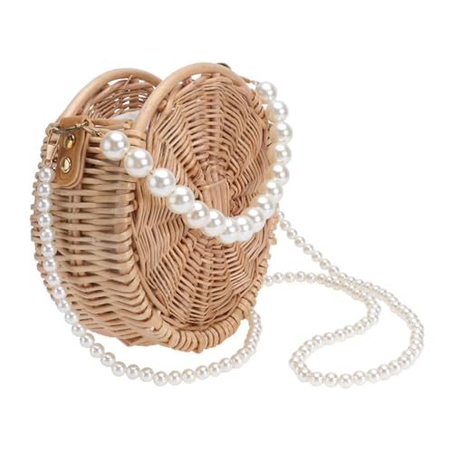 Sac paille bandoulière perles kaki, la poésie d'un été inoubliable