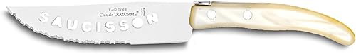 Miniatura 2 de Claude Dozorme Cuchillos de queso y salchicha con mango de perla berlingot en una caja