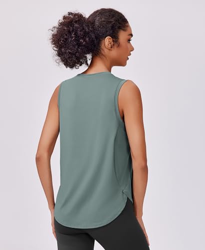 Image of PINSPARK Workout Tank Tops Woman Ice Silk UPF 50+ Athletic Yoga Shirts