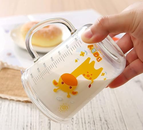 Image of SKDBPM Mug with Straw, Transparent Glass Fruit Juice Milk Sipper Tumbler with Lid and Glass Straw - 540ml - Pack of 1 (Printed Mug)(Random Print)