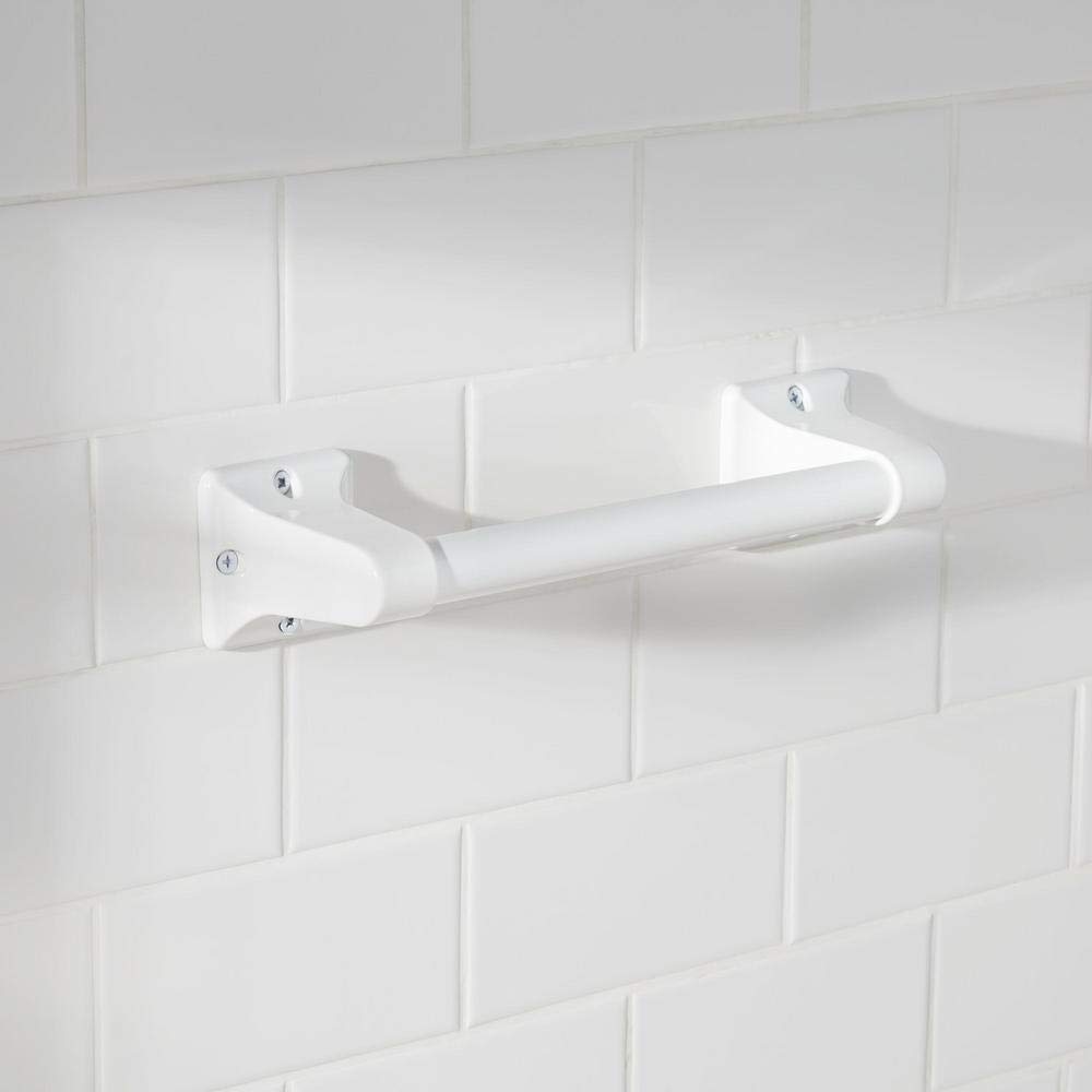 Glacier Bay 9 in. x 7/8 in. Exposed Screw Assist Bar in White