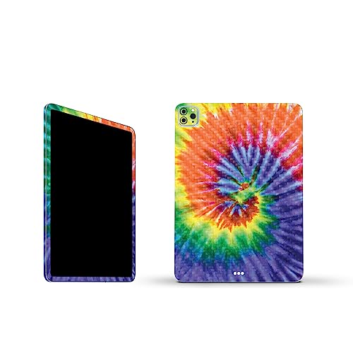 Image of MightySkins Carbon Fiber Skin Compatible with Apple iPad Pro 11 inch M2 4th Gen (2022) Full Wrap Kit - Tie Dye Spiral | Protective Durable Textured Carbon Fiber Finish | Easy to Apply | Made in The USA