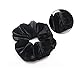 Dofash 3Pcs Excellent Velvet Traceless Beauty Thermal Twisters Hair Scrunchies Assorted Color With Delicate Bag For Girls And Woman （Black +Brown+Blonde)