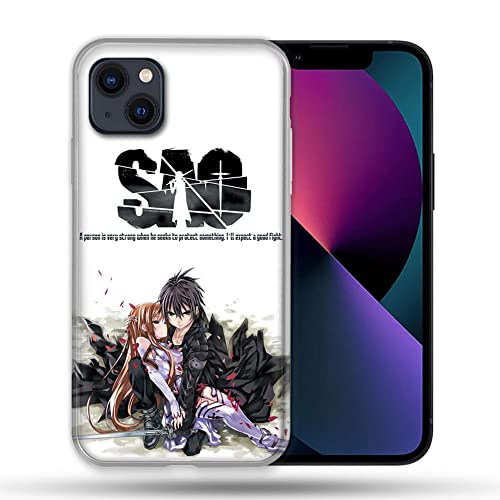 Coque compatible MagSafe Apple iPhone 13 Manga Sword Art Online Blanc