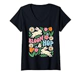 Parfait pour le week-end de Pâques avec phrase BLOOM & HOP, lapins sautants, marguerites, tulipes et brins botaniques. Idéal pour la chasse aux œufs, l'église, le brunch, les fêtes de classe ou les photos de famille. Pour les mamans de lapin, les enfants de lapin, les fans de cottagecore.