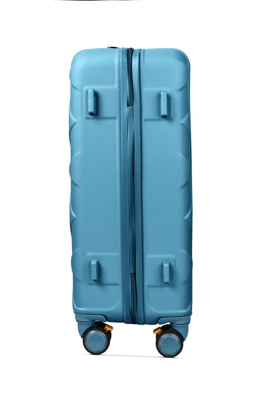 Image of Swiss Era Hard Shell 55 Cms Cabin Luggage - Premium ABS Spinner Trolley Bag with 8 Wheels - 20 Inches Lightweight Cabin Bag for Flights - Blue | 20