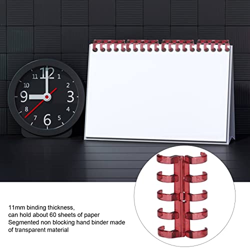 Anéis de encadernação, material de escritório, 60 folhas, design segmentado, escrita livre para mate