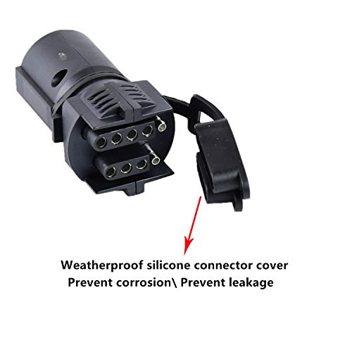 Super Repairman 7 Pin Round To 4 Pin 5 Pin Flat Blade Trailer Rv Boat Adapter Plug #TOP3