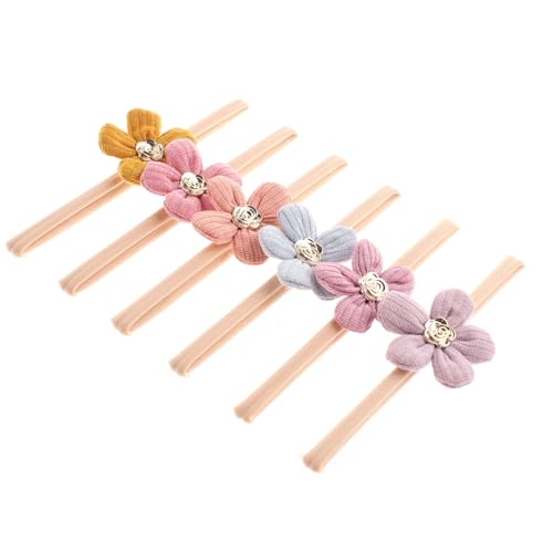 Bloomosh 6 Pack Baby Flower Headbands Soft Nylon Headbands Hairbands Hair Bows Hair Accessories for Baby Girls Newborn Infant Toddlers kids4