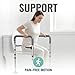 ProTraverse Adjustable Toilet Safety Frame with Handles - Foldable Bathroom Grab Bar for Elderly & Disabled, 350 lbs Capacity, Fits Any Toilet (Includes Tissue Holder & Storage Bag)