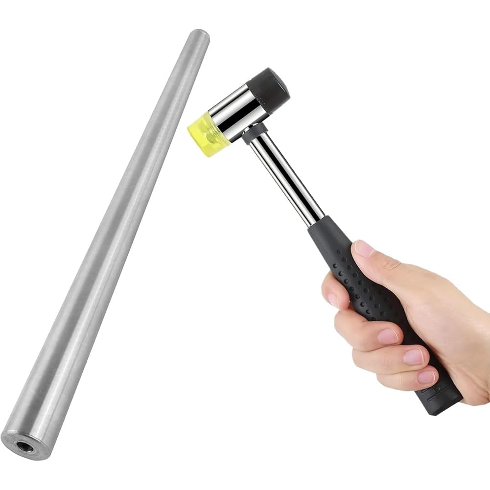 UDSKNV[KSL Jewelry Rubber Mallet and for Ring Measuring Tool Sizer for Ring Enlargement Repair, Can Be Hammered Solid for Ring Mandrel