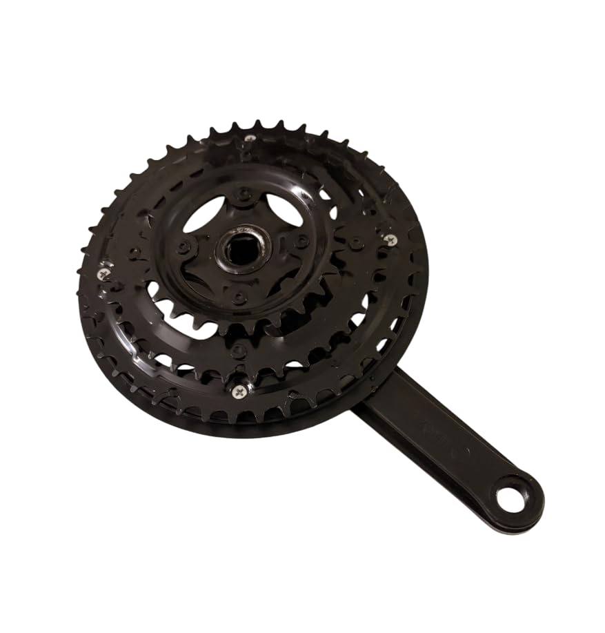 Shrenik Bicycle Chainwheel Crankset Cotterless Crank Multi Speed-3 (24T 34T 42T Teeth) for All Types of Gear Cycles 24T 26T 27.5T 29T-image-29