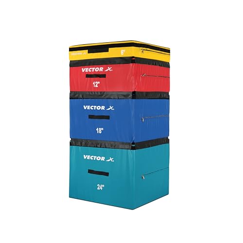 Viva Fitness/Vector X Soft Plyometric Box 12 inches Fitness Workout Cross fit Jumping Table-01 Pc