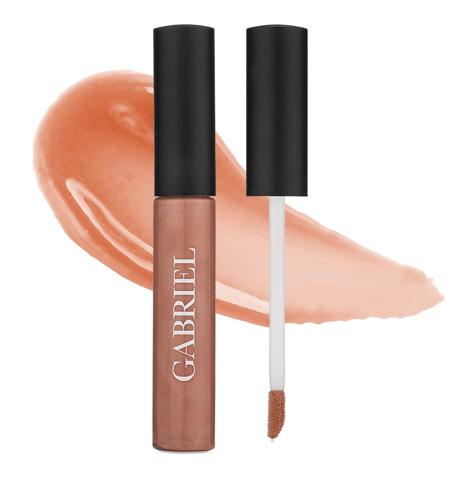 Gabriel CosmeticsLip Gloss, Natural Lipgloss, Paraben Free, Vegan, Gluten-free,Cruelty-free, Non GMO, High performance and long lasting, Infused with Jojoba Seed Oil and Aloe, .27 fl oz. (Diva)