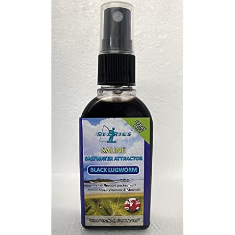 Sea Fishing BLACK LUGWORM Bait Spray for Cod and Bass Cover