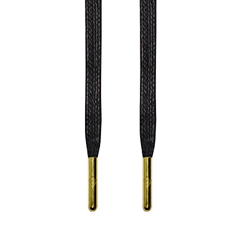 Laced Up Laces Flat Athletic Shoelaces (Black Wax 45