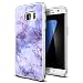 Produktbild Conie® Handyhülle Rück Schale für Samsung Galaxy S7, Ultra Slim TPU Hülle aus Silikon mit Bilder Motiv, Kanten Display Kamera Schutz, Motiv Lila Marmor Design