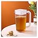 Dzbanek do ​Napojów 67,6 uncja plastikowa dzbanka z uchwytem antykaldingowym i pokrywa dla kwadratowego czajnik na zimny czajnik wielofunkcyjny napój Iced Tea Pitchers (Color : White)
