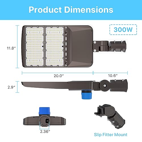 Snapklik.com : HYPERLITE LED Parking Lot Lights 300W UL Certified IP65 ...
