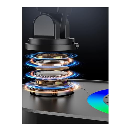 Haut-parleur bluetooth inductif sur support de téléphone pliable noir - 2