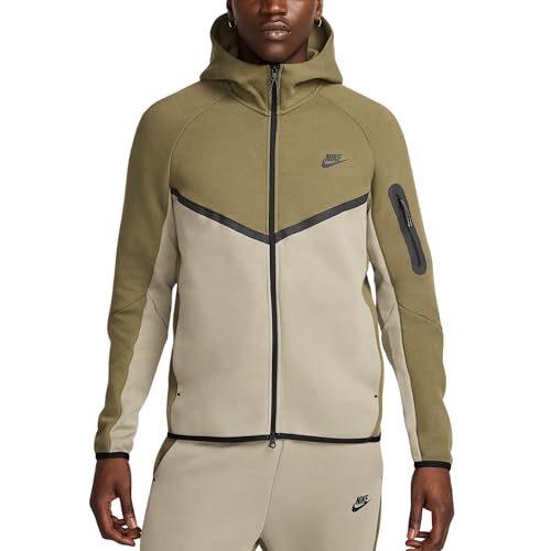 Nike HV0949-222 Men's Tech Fleece Hoodie with Zip Green