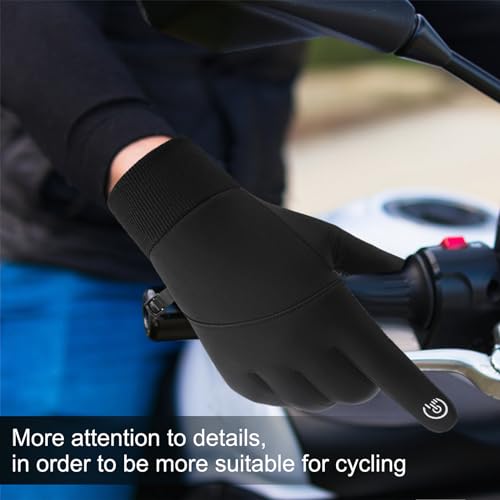 CRAZY SHARK Fahrradhandschuhe Warme Winterhandschuhe Sporthandschuhe Touchscreen Radsporthandschuhe Winddichte rutschfeste Handschuhe für Herren Damen zum Radfahrren Laufen Joggen Wandern