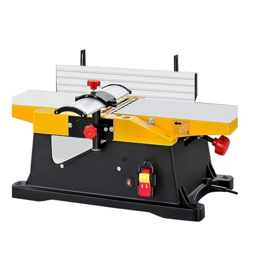 Electric Benchtop Planer Thicknesser - 6 Inch Woodworking Jointer with 12000 RPM for Precision Cutting