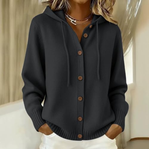 Cashmere Sweaters for Women Knit Hooded Cardigan Casual Fall Tops 2026 - image 5