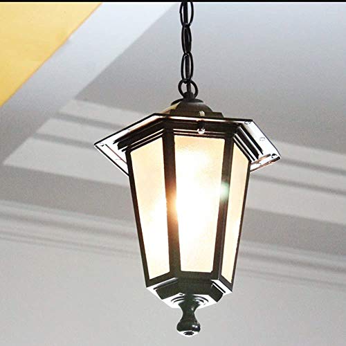 Pendant light extérieur retro en verre pour remplacer un éclairage de balcon trop éblouissant