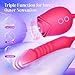Vibrator Dildo Sex Toys for Women - MOOLIGIRL Rose Sex Toy with Thrusting G Spot Vibrators & 10 Sucking Modes for Clitoral Nipple Stimulation Anal Double-Ended Dildos Adult Sex Toys Games for Couples