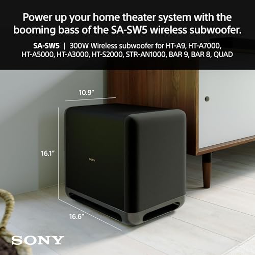 Image of Sony BRAVIA Theatre BAR 9 Premium Soundbar Home Theatre System for TV with 360 Spatial Sound Mapping, IMAX,Dolby Atmos /DTSx (HT-A9000) with subwoofer SW5-Black