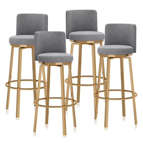 �J�E���^�[�����x���x�b�g�o�[�X�c�[��1/2/3/4�Z�b�g�A���_���L�b�`���A�C�����h�X�c�[���`�F�A�w������t���A�z����J�E���^�[��]�o�[�`�F�A�A�C�����h�_�C�j���O���[���p(Grey Gold Frame,4 PCS 65cm)