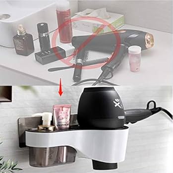 1 Set Wall Mounted Hair Comb Holder Organizer Adhesive Hair Brush Holder Razor Holder With 3 Holes Hair Tool Storage Holder For Hair Tools