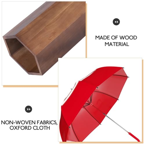 Porte-parapluies en bois, étagère de rangement couloir et range-parapluies long