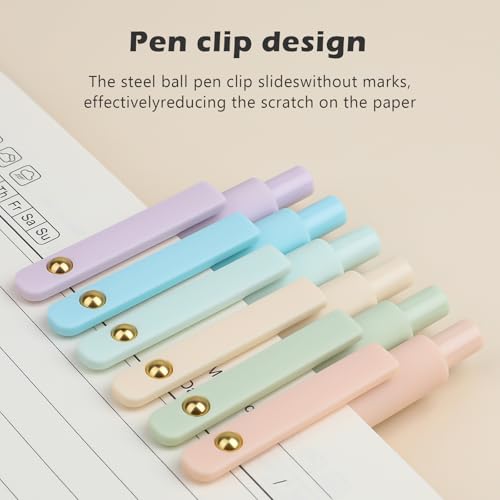 Ddaowanx Gel Pens,0.7mm Quick Dry Black Ink,Fine Point Smooth Writing Pen,Aesthetics Office School Supplies,Gifts for Women,stocking stuffers for teen girls (6 Pcs Gradient, Black) - Image 4