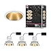 Produktbild Paulmann 93406 LED Einbauleuchte Cole rund incl 3x6,5W dimmbar Einbaustrahler Weiß, Gold matt Einbaulampe Kunststoff, Alu Zink Deckenspot 2700K