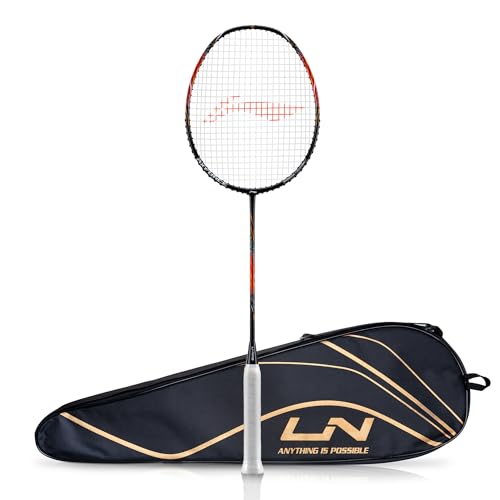 Image of Li-Ning Axforce Tiger Unstrung Badminton Racquet for Professional Players| 32 LBS Max Tension | Head Heavy | 7mm Flexible Shaft | Carbon Fibre Frame