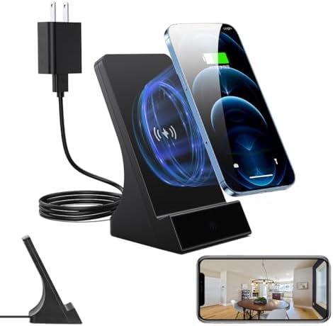 LIZVIE Phone Charger, 120° Wide-Angle Wireless Motion Detection/Night Vision, APP Remote Control/SD Storage/Live View/1080P for Home Indoor Safe, iPhone Android Support.