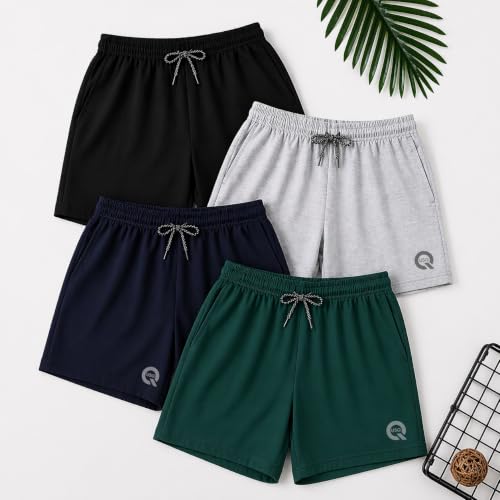 Image of Men's Knee Length Stretchable Shorts Pack of 1- Any Colour Shorts Will BE Sent to You