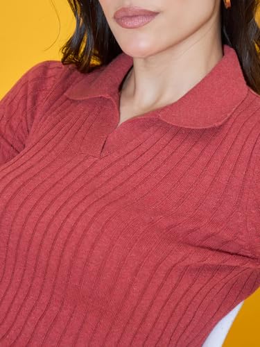 Image of 98 Degree North Women Pullover-G111571-REDMELANGE