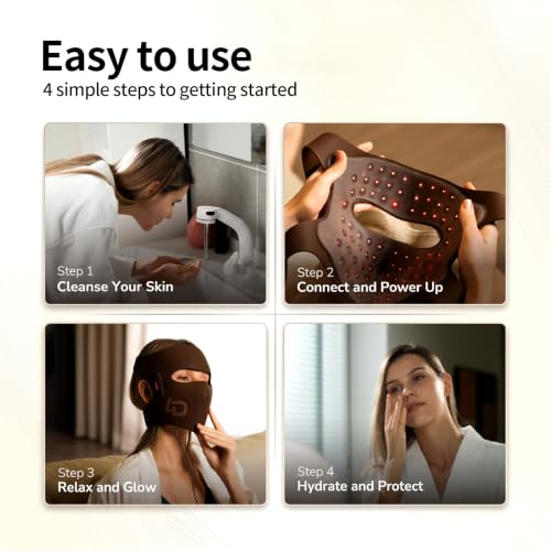Image of JOVS 4D Laser Therapy Mask for Face, LED Red Light Therapy Face Mask with 4 Wavelengths for Deep Anti-Aging, Precision Anti-Wrinkle, Skin Firming & Radiant Glow, 6x More Powerful Than LED, Gift