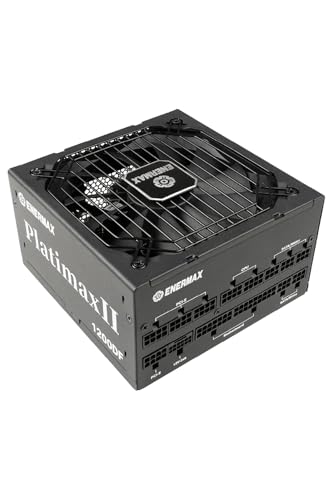 ENERMAX PLATIMAXII 1200DF 1200W Black |80 PLUS e Cybenetics Platinum |alimentatore ATX 3.1 completamente modulare |PCIe 5.1 12V-2x6 |Ventola silenziosa da 135 mm DF-Fanless | 105°C jap. Caps |