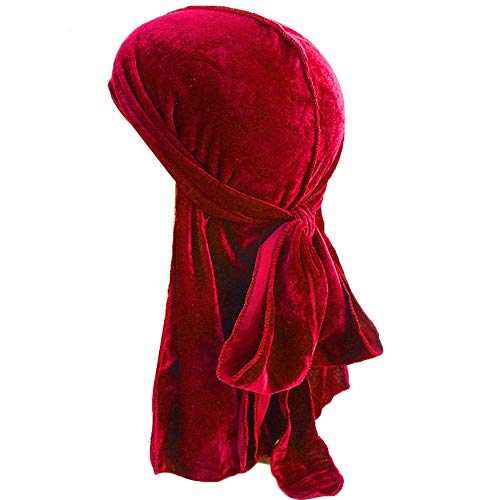 YAKEFJ Silky Velvet Du-Rag-Premium Quality-Wave Cap-Durag 360 Waves Long Straps
