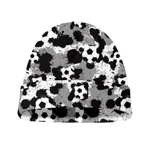 Funny Cute Print Winter Beanie for Girls Boys Novelty Comfy Soft Warm Knitted Cuffed Beanie Hats2