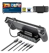 TV Docking Station with 1000M Ethernet for Valve Steam Deck, 6 in 1 Hub Stand Dock with 4K@60Hz H...