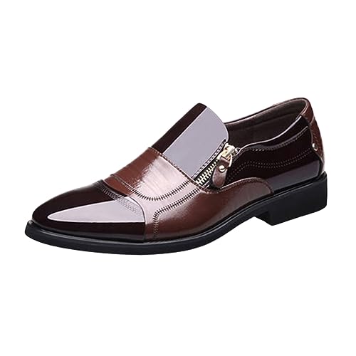 ADMLZQQ Loafers for Men Casual Shiny Mens Loafers Dress Shoes Comfortable Slip on Shoes for Men