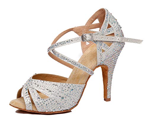 Chaussures de danse latine pour femme mariage et soirées habillées en talon 10 cm